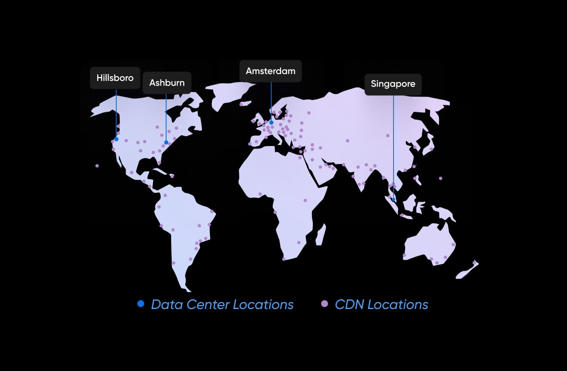 Global data center map